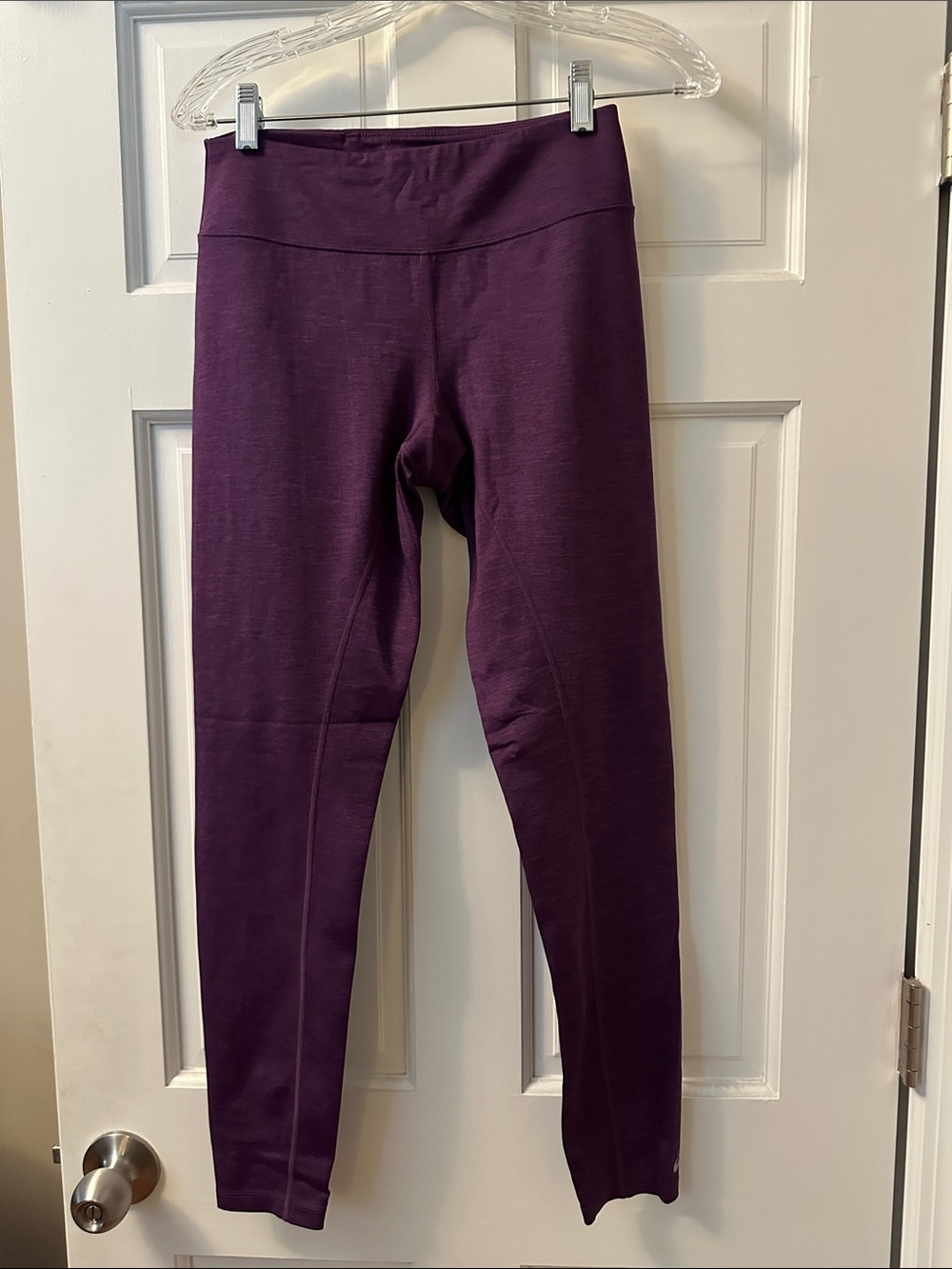 Asics Purple women’s gym wear Leggings - Deep Plum Stretch